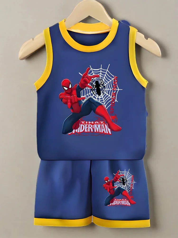 2-Piece Spiderman Quick Drying Breathable Basketball Set