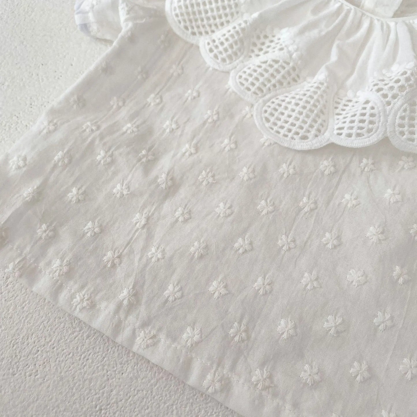 Flower Bubble Short Sleeve Blouse