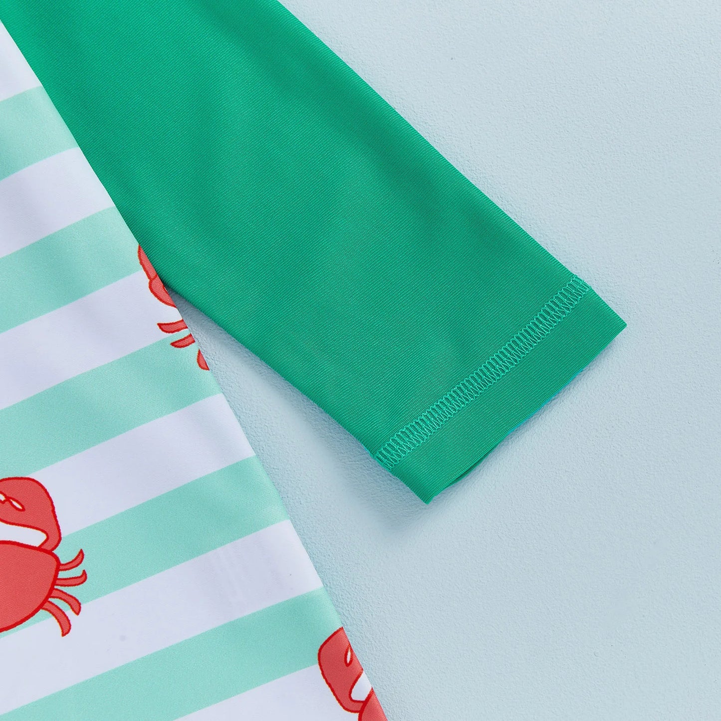 2-Piece Long Sleeve Crab Swimwear & Hat