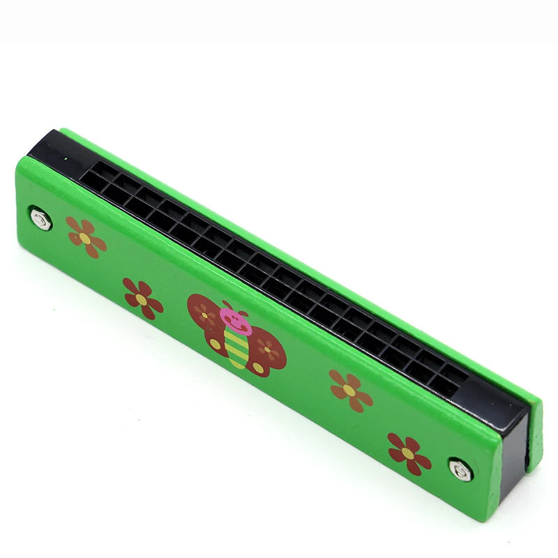 Children's Wooden Harmonica Musical Instrument