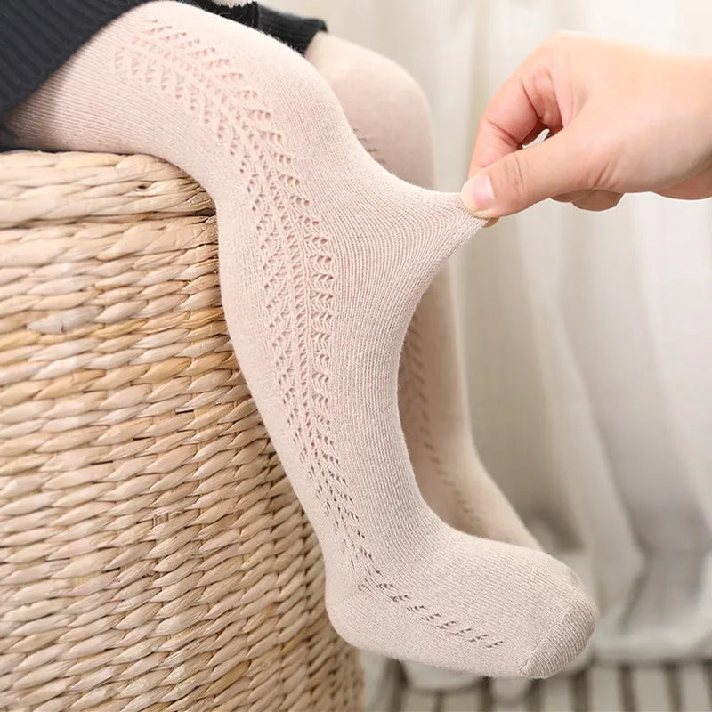Knitted Ribbed Tights For Girls