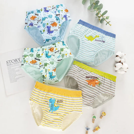 3-Piece Dinosaur Breathable Soft Cotton Underwear