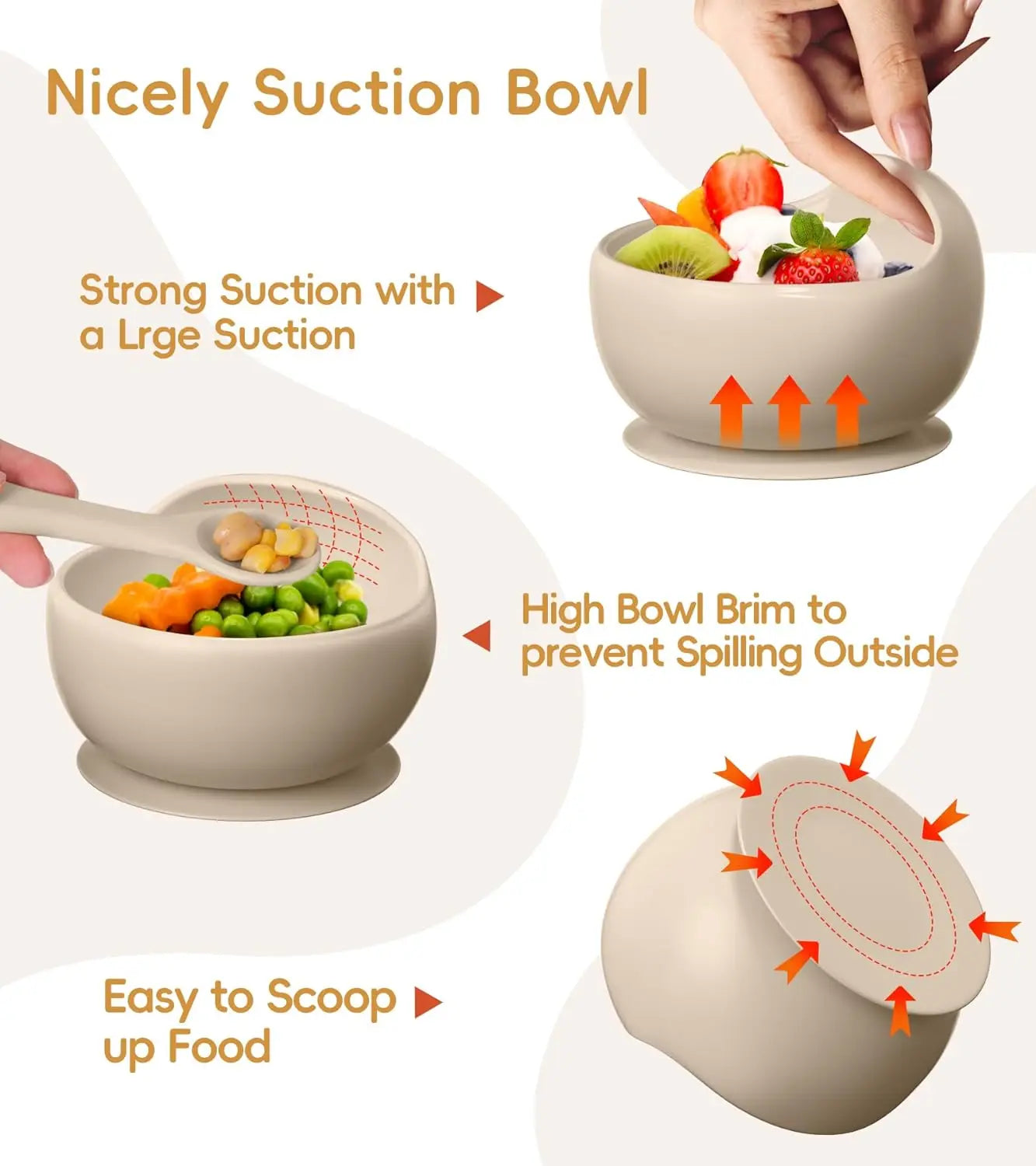 5-Piece Silicone Baby Feeding Set