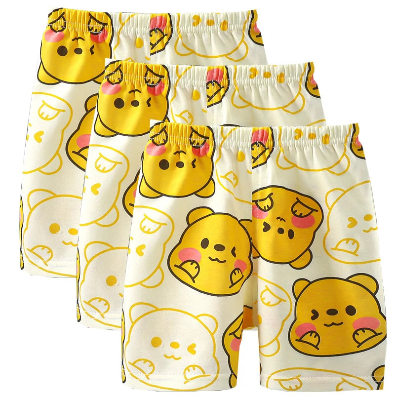 3-Piece Cotton Casual Summer Shorts