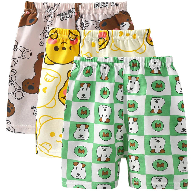 3-Piece Cotton Casual Summer Shorts