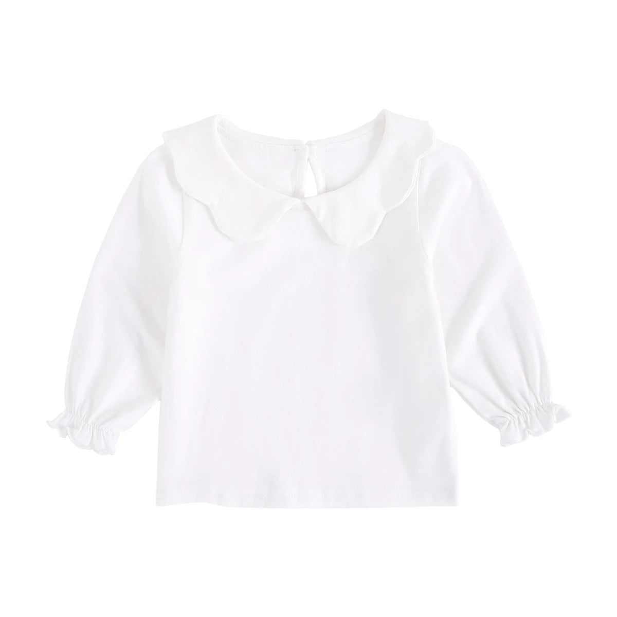 Ruffle Collar Soft Cotton Shirt