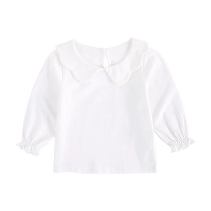 Ruffle Collar Soft Cotton Shirt