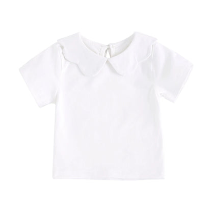 Ruffle Collar Soft Cotton Shirt