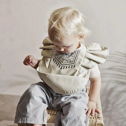 Soft PU Baby Dining Waterproof  Bibs With Pocket