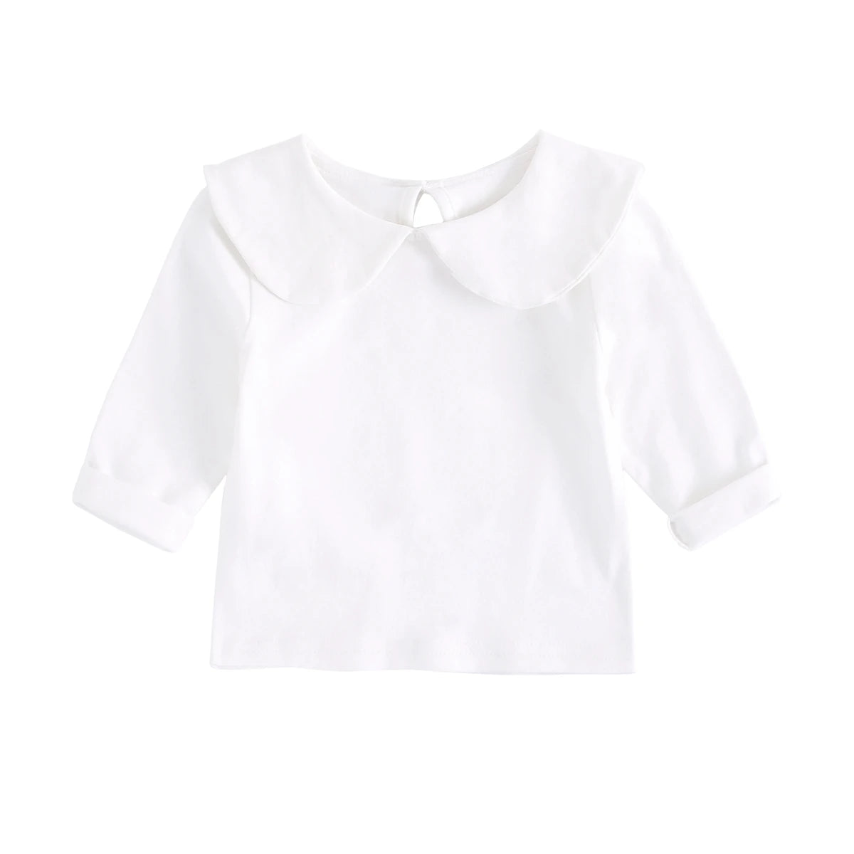 Ruffle Collar Soft Cotton Shirt