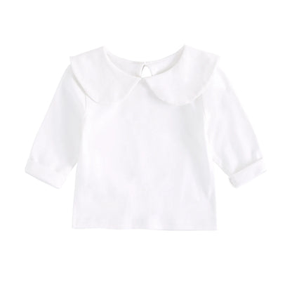 Ruffle Collar Soft Cotton Shirt