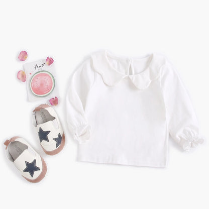 Ruffle Collar Soft Cotton Shirt