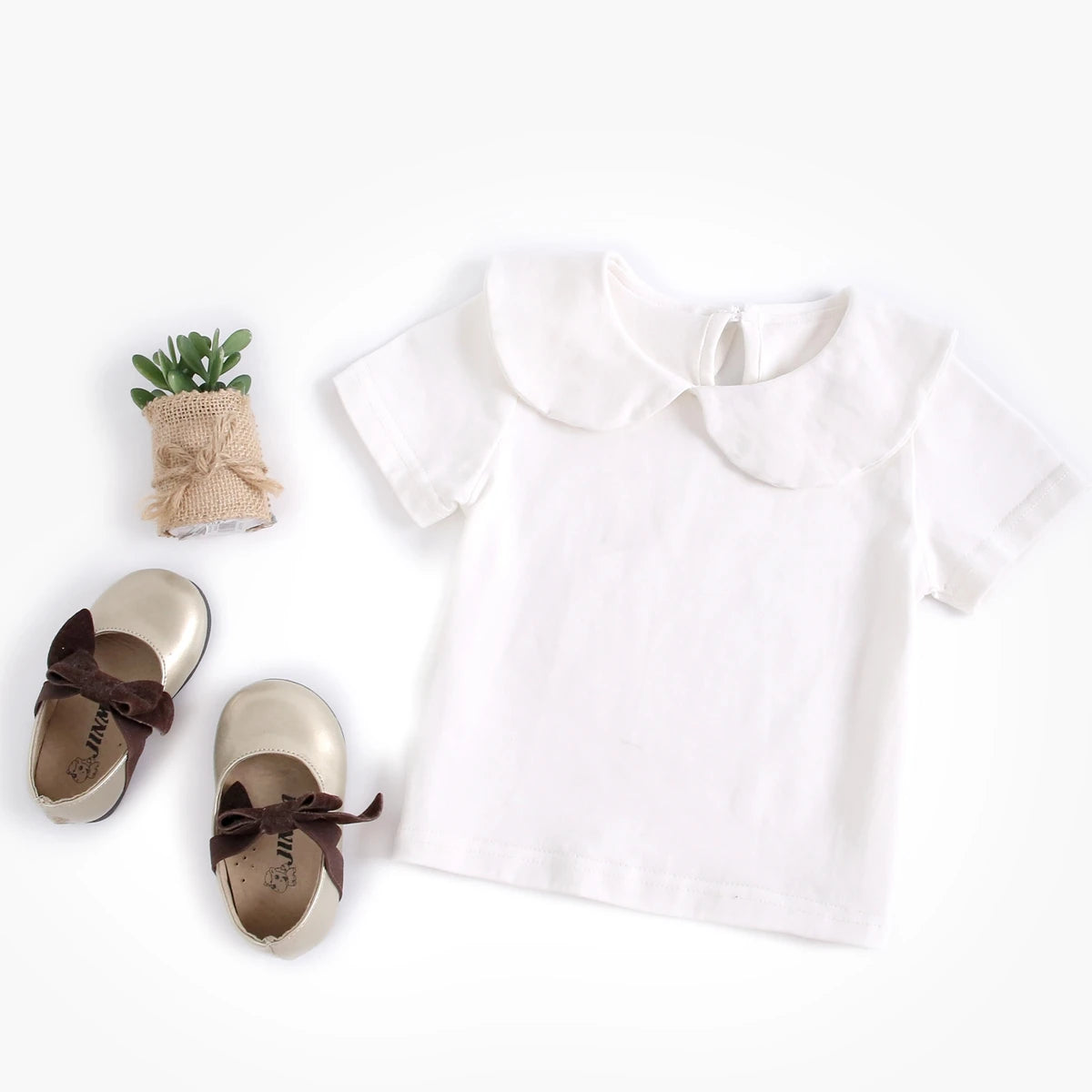 Ruffle Collar Soft Cotton Shirt