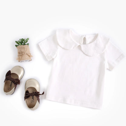 Ruffle Collar Soft Cotton Shirt