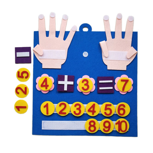 Montessori Toys Felt Finger Numbers Math Early Learning