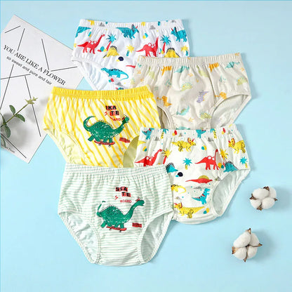 3-Piece Dinosaur Breathable Soft Cotton Underwear