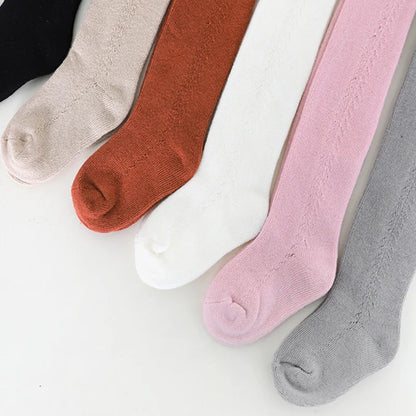 Knitted Ribbed Tights For Girls