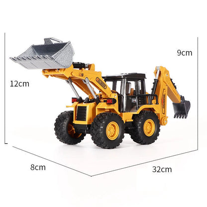 Engineering Diecast Inertial Driving Tractor, Excavator, Bulldozer, Crane, Kids Truck