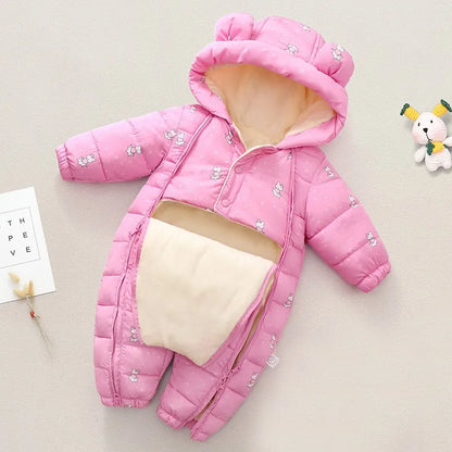 Baby Winter Snowsuit Hooded Warm Jumpsuit