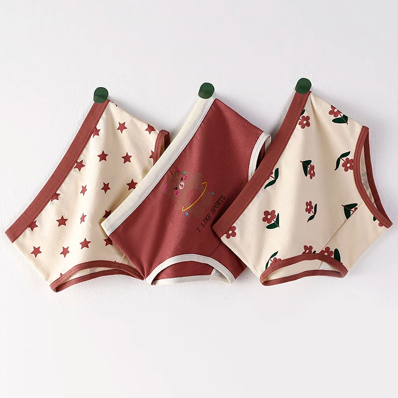 3-Piece Floral Cotton Panties