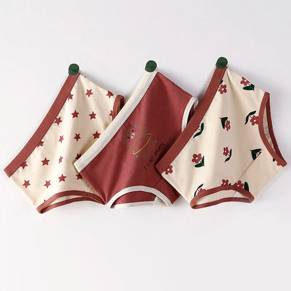 3-Piece Floral Cotton Panties