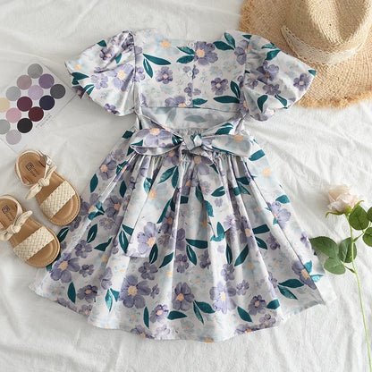 Rose Pink Plaid Bow Princess Dress