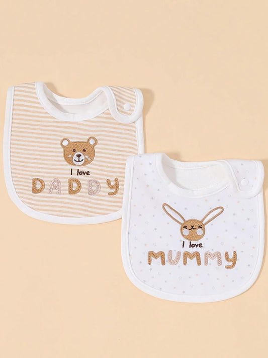2-Piece Baby Feeding Bib Cute