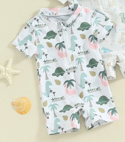 Quick Dry Long Sleeve Swimsuit with Sun Protection