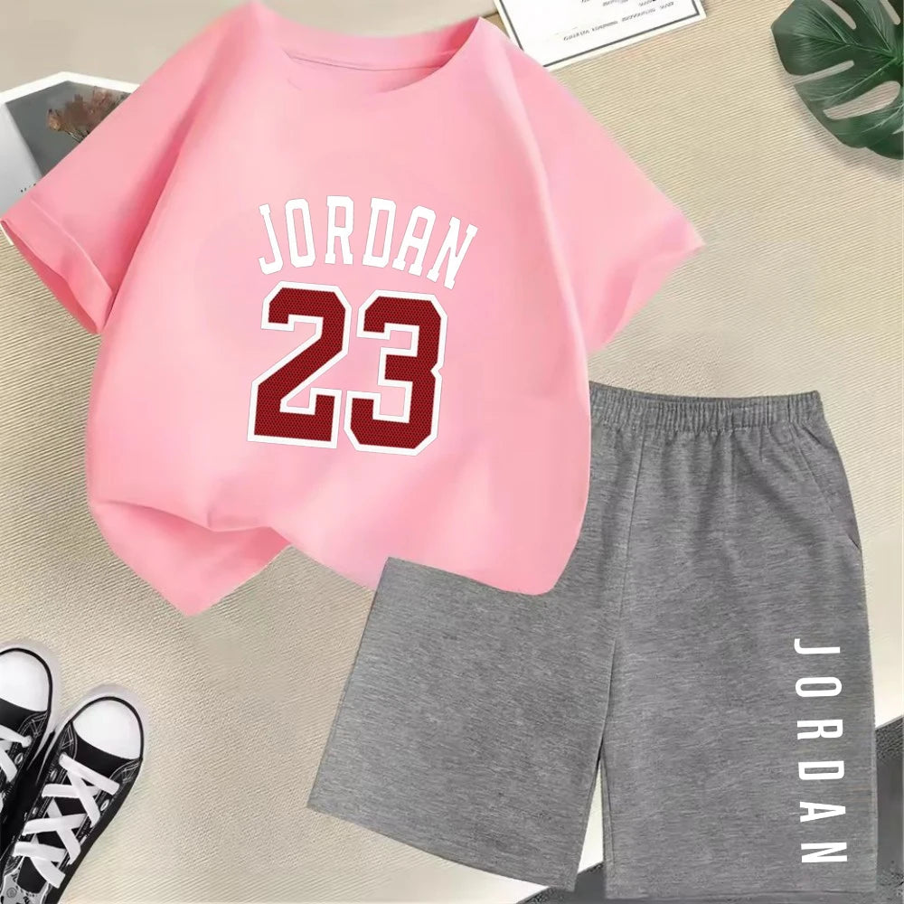 2-Piece Summer Sport Short-Sleeved Set