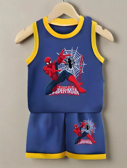 2-Piece Spiderman Quick Drying Breathable Basketball Set