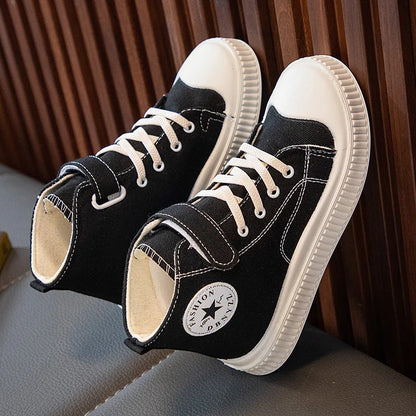 High-Top Canvas Soft Bottom Sneakers