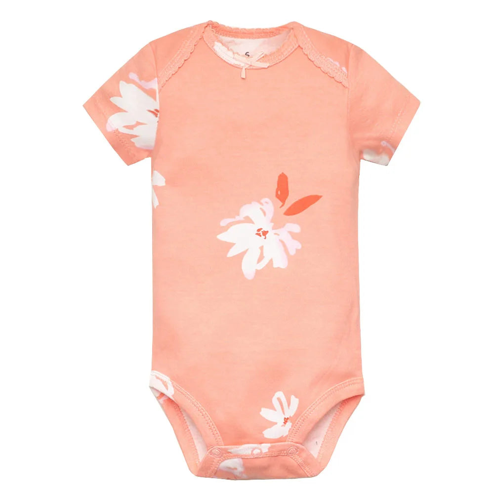 5-Pack Short Sleeve Baby Girl Bodysuits
