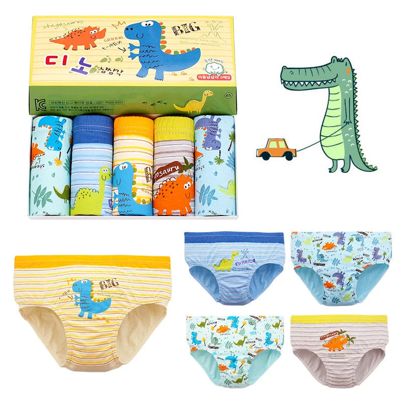 3-Piece Dinosaur Breathable Soft Cotton Underwear