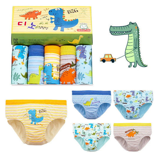 3-Piece Dinosaur Breathable Soft Cotton Underwear