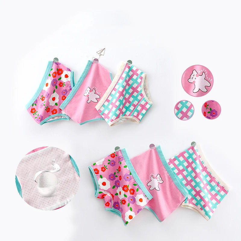3-Piece Floral Cotton Panties
