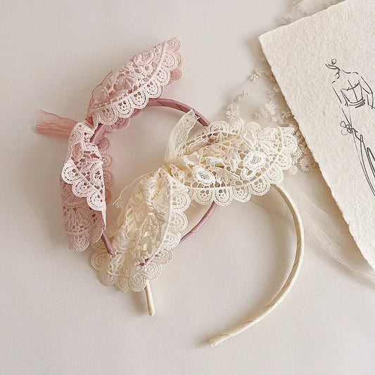 1-Piece French Vintage Lace Tie Bow Headband