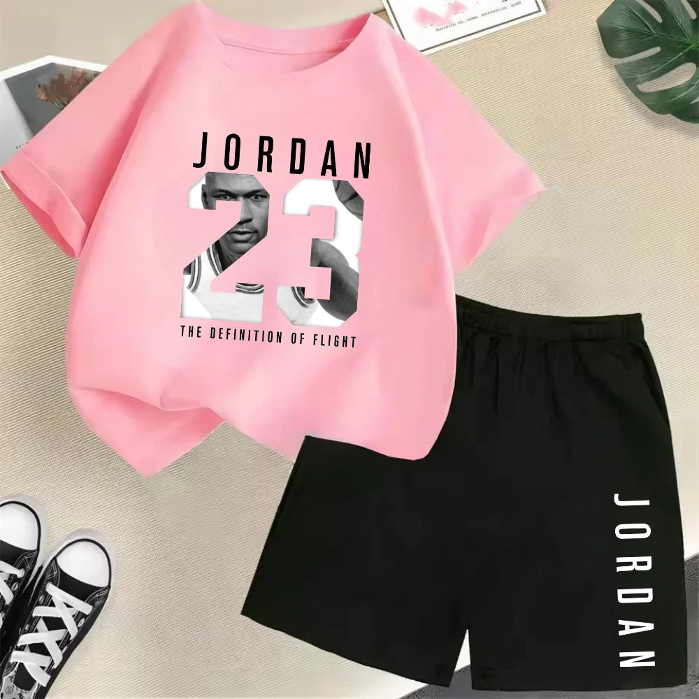 2-Piece Summer Sport Short-Sleeved Set