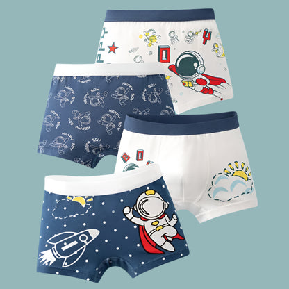 1/4/8 pcs Cotton Boys Boxer Briefs