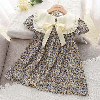 Rose Pink Plaid Bow Princess Dress