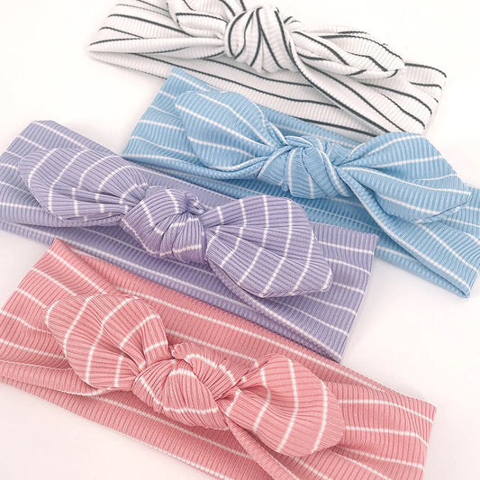 Baby Headband Striped With  Bow
