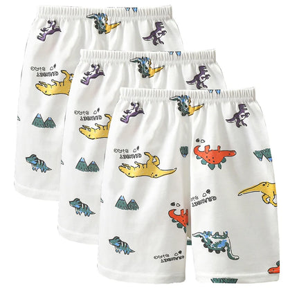 3-Piece Cotton Casual Summer Shorts