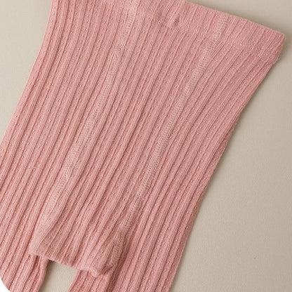 Girls Knitted Ribbed Leggings