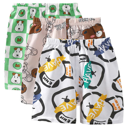 3-Piece Cotton Casual Summer Shorts