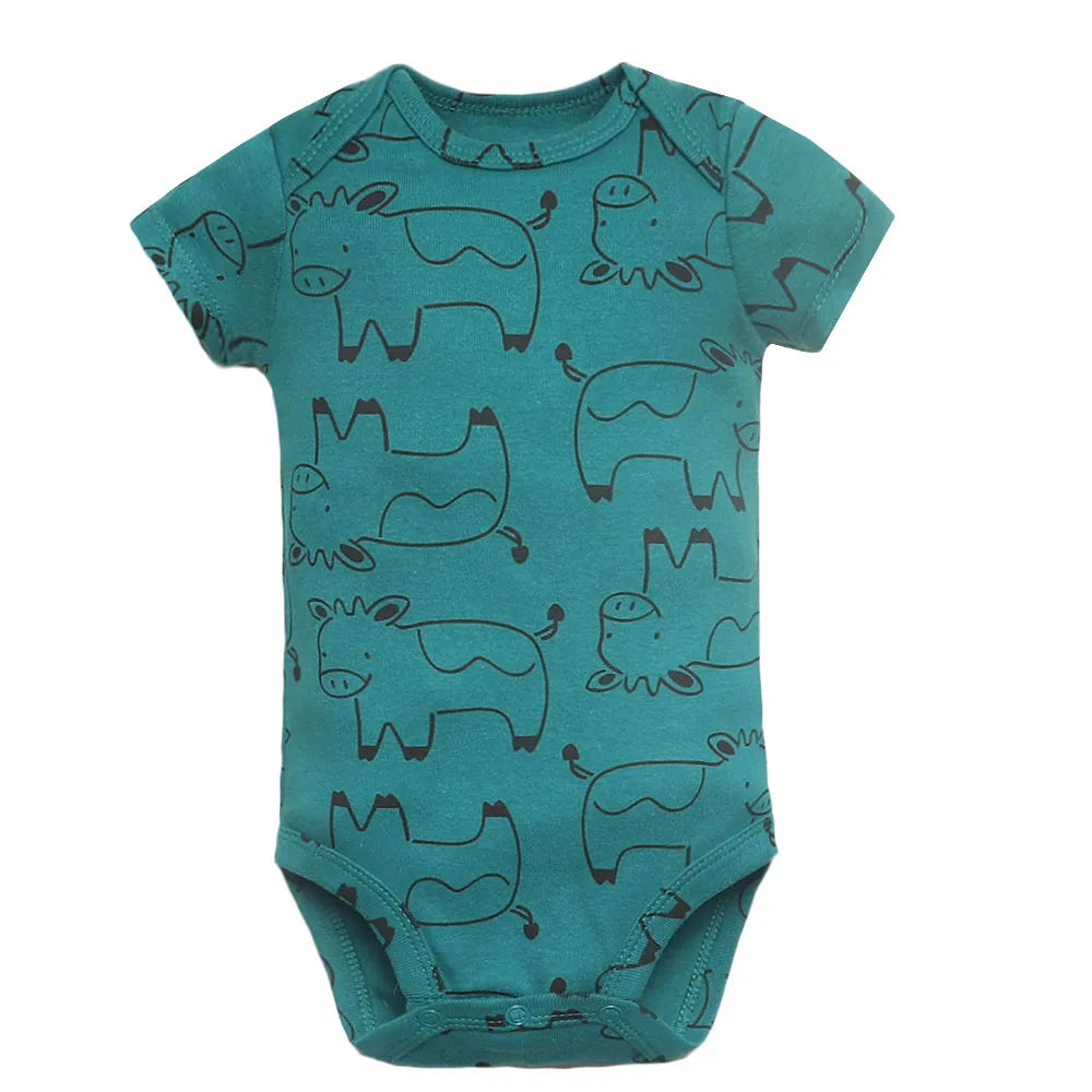 5-Pack Short Sleeve Soft Baby Bodysuits