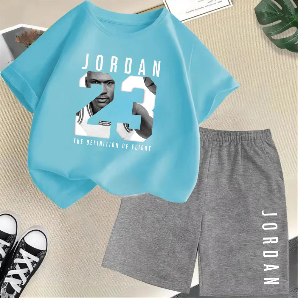 2-Piece Summer Sport Short-Sleeved Set