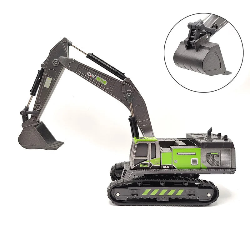 Engineering Diecast Inertial Driving Tractor, Excavator, Bulldozer, Crane, Kids Truck