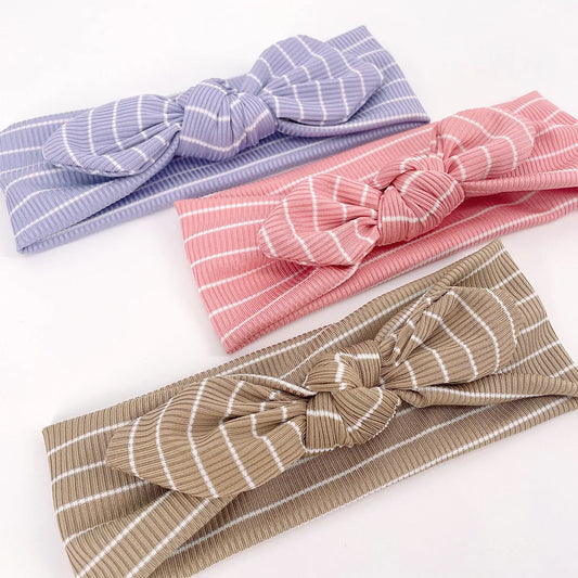 Baby Headband Striped With  Bow