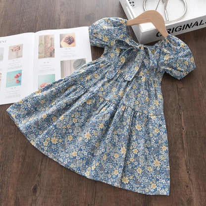 Rose Pink Plaid Bow Princess Dress