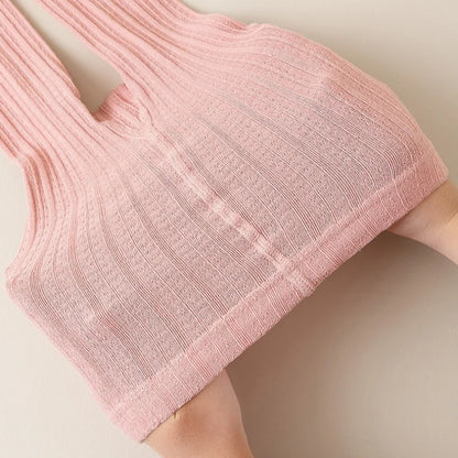 Girls Knitted Ribbed Leggings