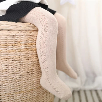 Knitted Ribbed Tights For Girls